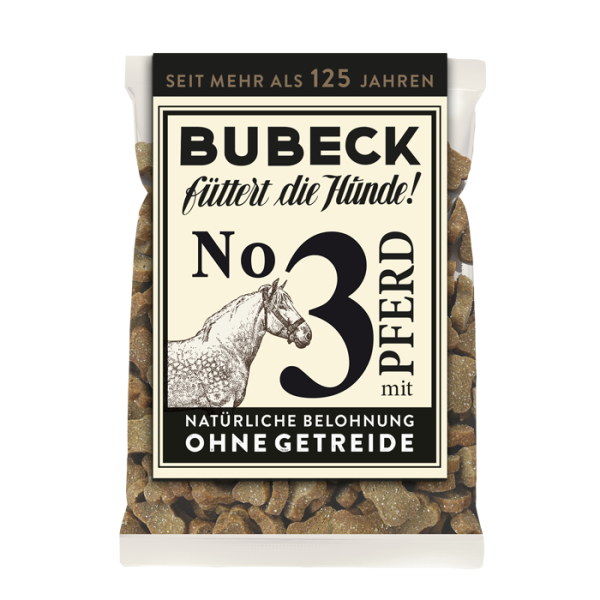 Bubeck - No. 3 mit Pferd - getreidefrei- Hundekuchen Snack 210 g